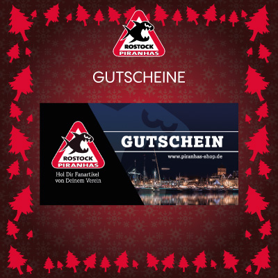 Gutscheine für Fanartikel der Piranhas Rostock