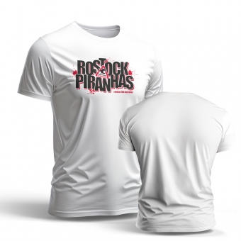 Piranhas - T-Shirt - weiß - BISSIG FÜR ROSTOCK