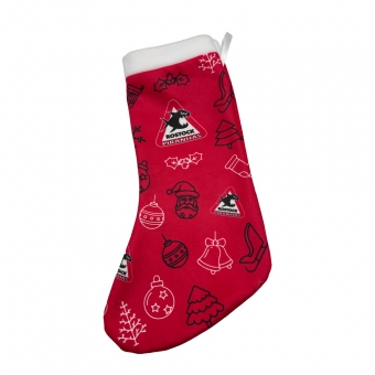 Piranhas - Weihnachtssocke rot - Logo