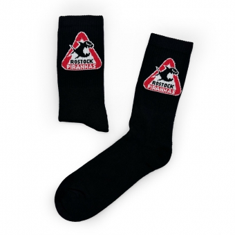 Piranhas - Tennissocken - schwarz - Logo